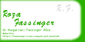 roza fassinger business card